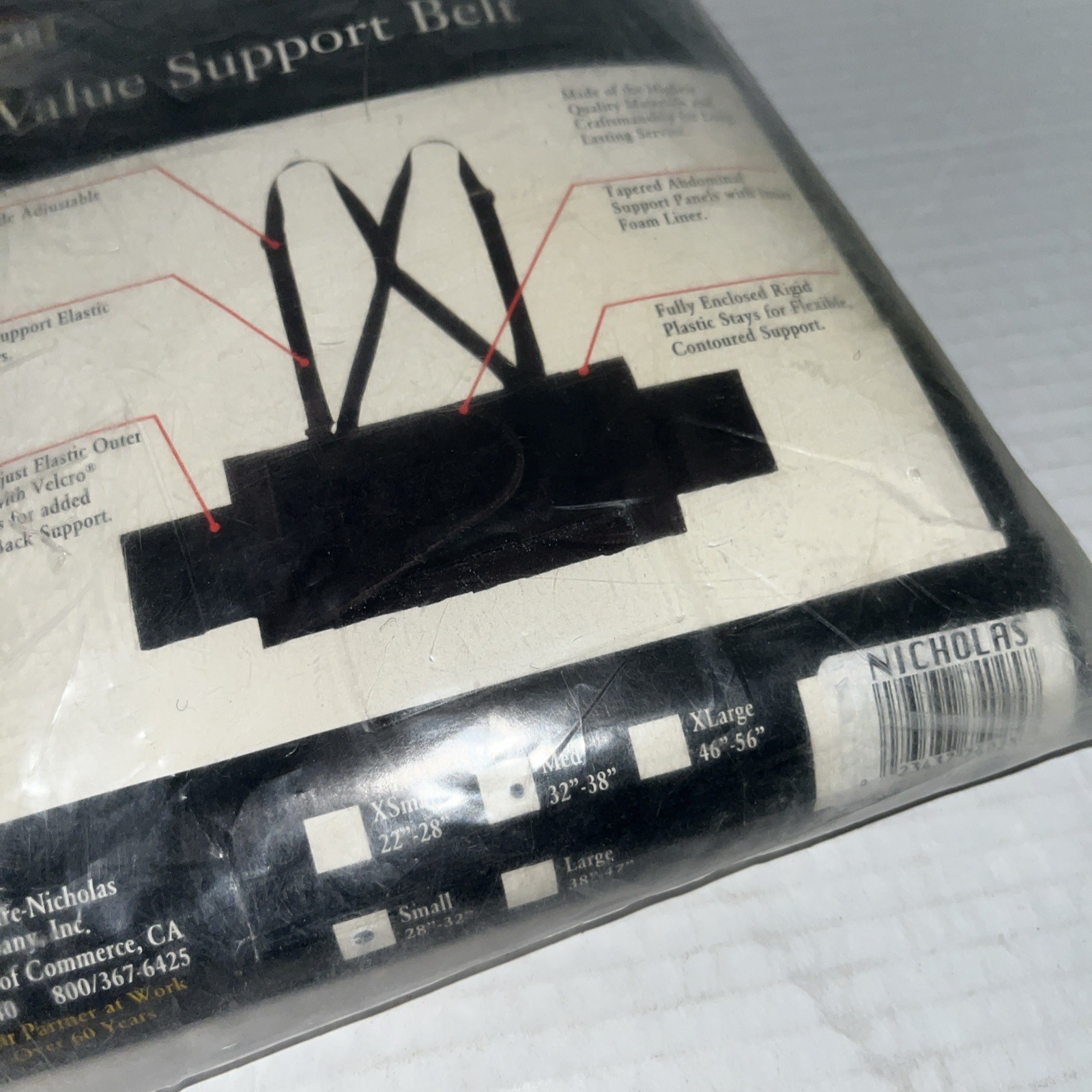 PRO VALUE SUPPORT BELT, NICHOLAS, SIZE: MEDIUM