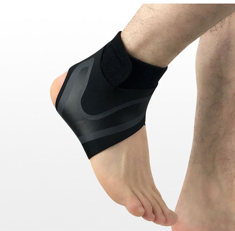 1 Pair Elastic Ankle Support Brace Compression Band for Gym Running Sports