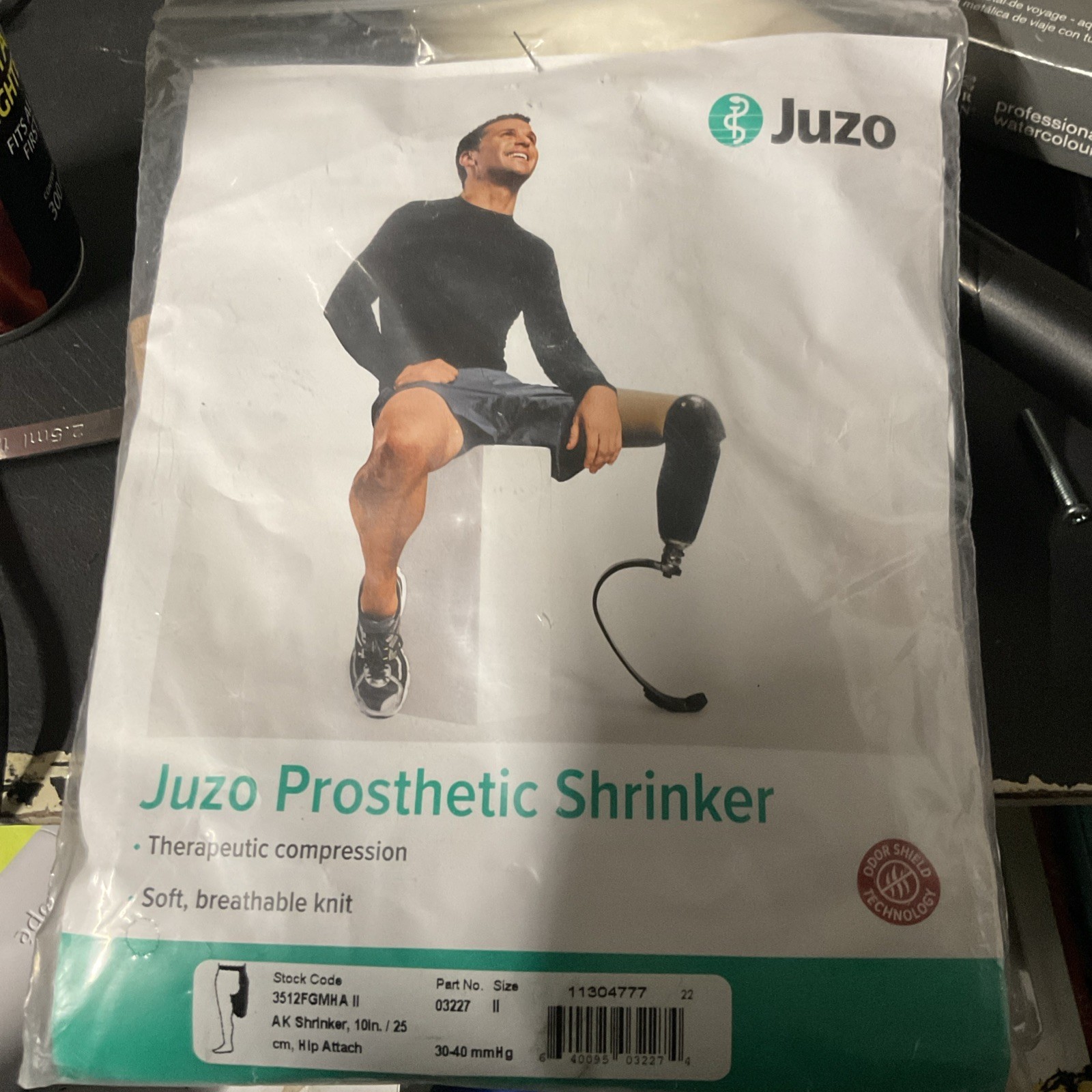 Juzo Prosthetic Shrinker Size II – 10in. / 25cm Hip Attach 30-40mmHg Beige NWT