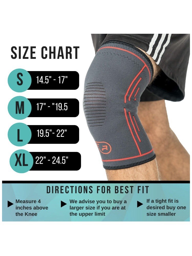 L Knee Compression Sleeve-Single Wrap Stabilizer Brace for Running,Weightlifting