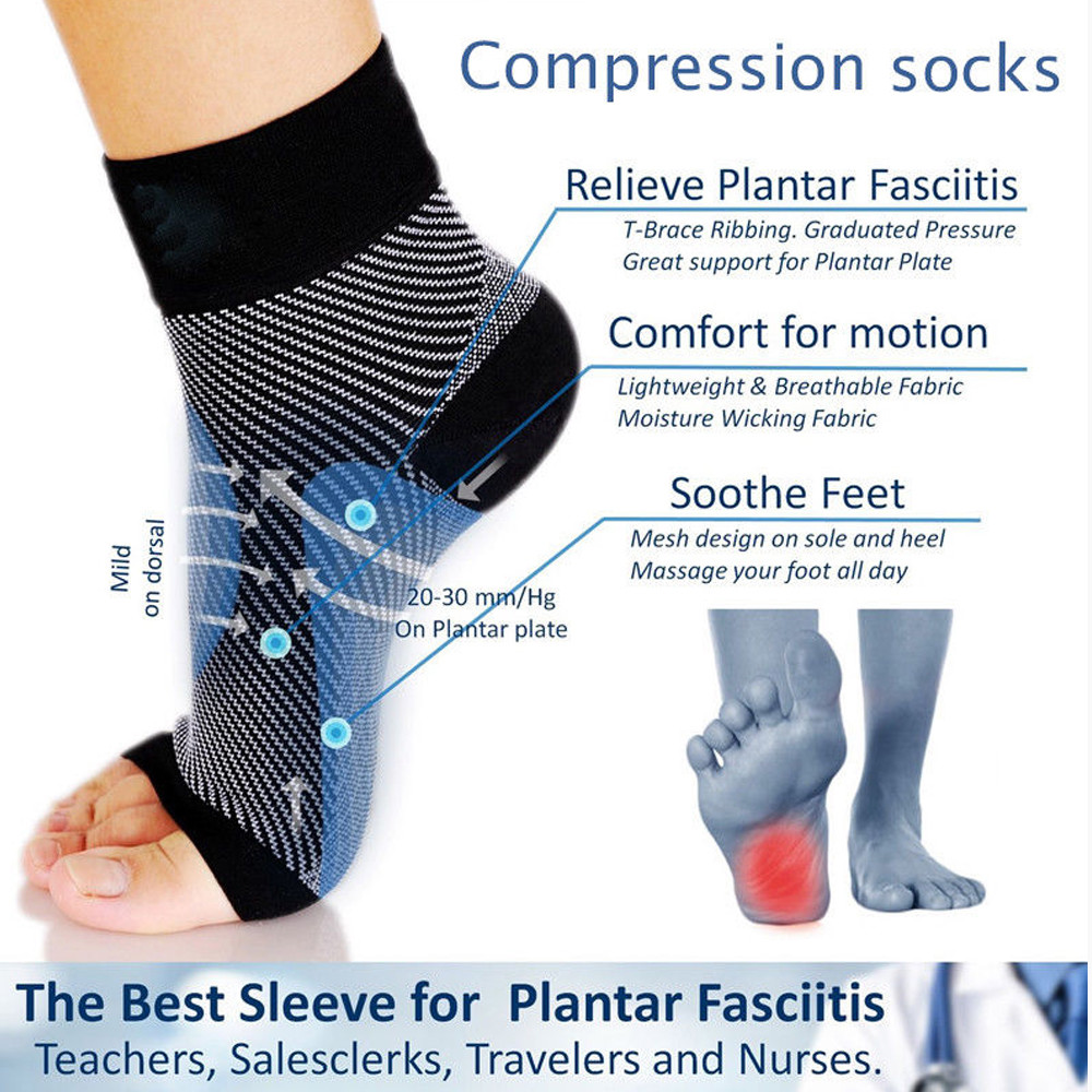 ANKLE Brace Support Circulatory compression Socks Plantar Fasciitis Mens womens