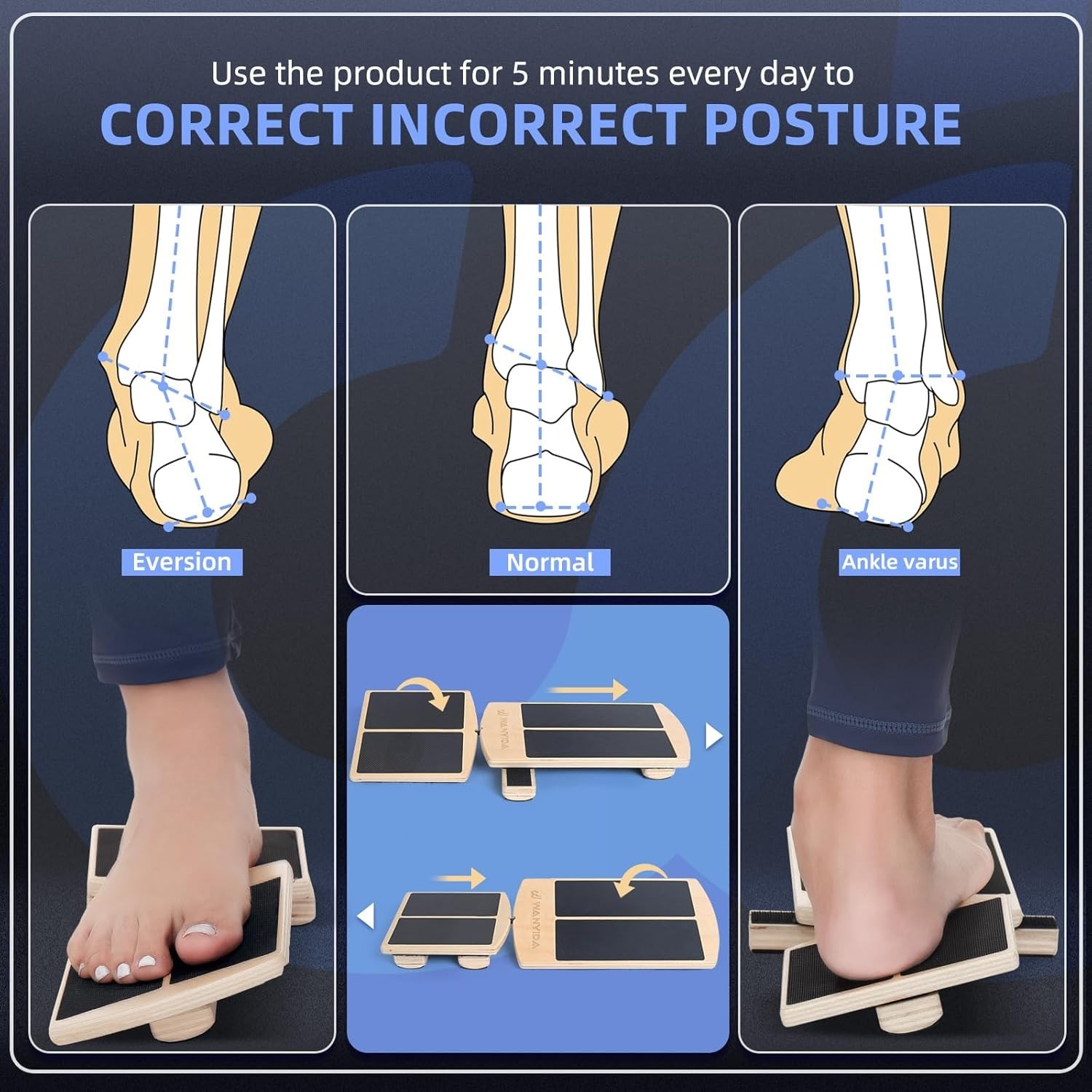Versatile Ankle Foot Strengthener Balance Board – Plantar Fasciitis Relief Aid