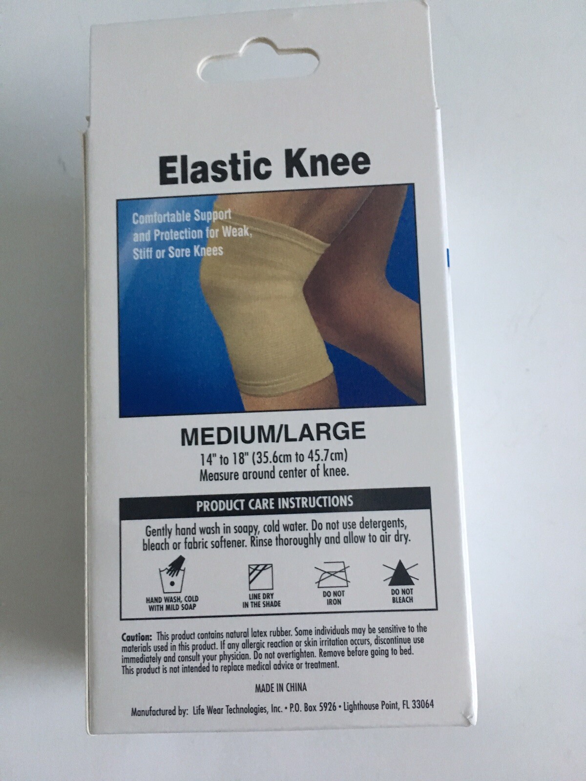 Flex Aid Elastic Knee Stabilizer (Size Medium/Large) Fits Left or Right Knee