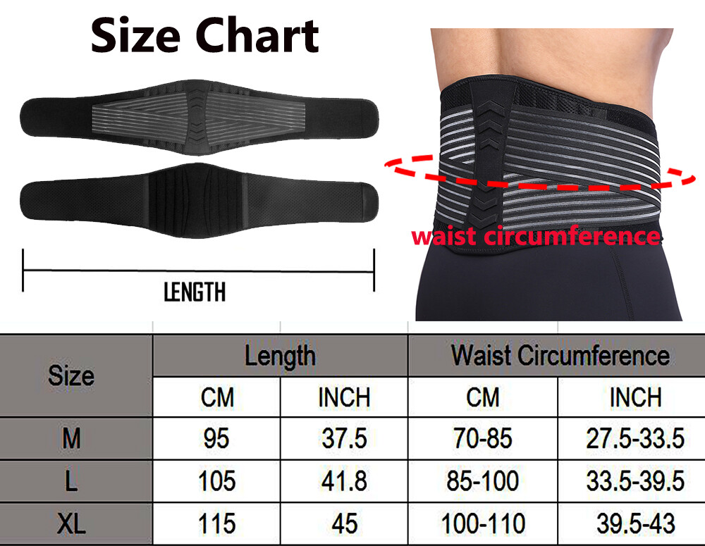 Medical Lumbar Support Lower Waist Back Belt Brace Pain Relief For MenWomen