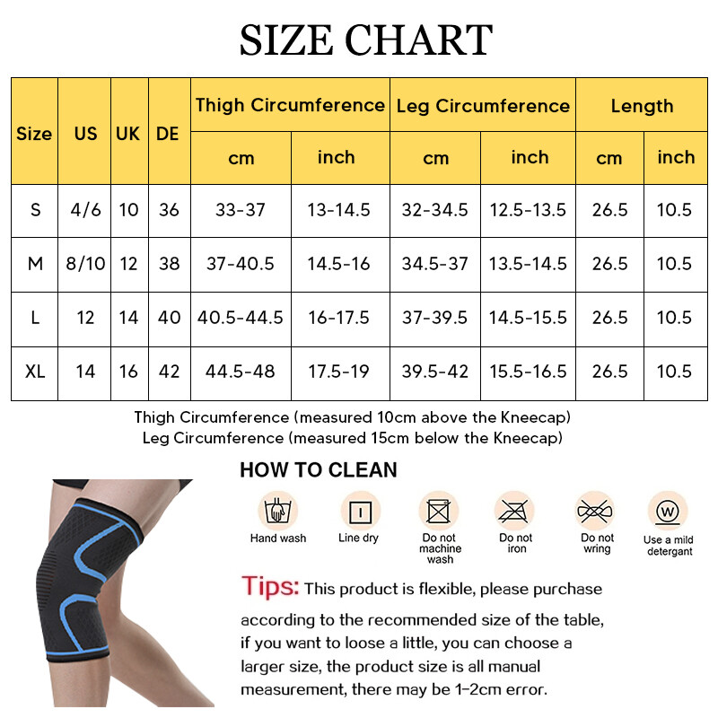 US Sports Compression Sleeves Knee Pads Elastic Knee Support Brace for Men Women