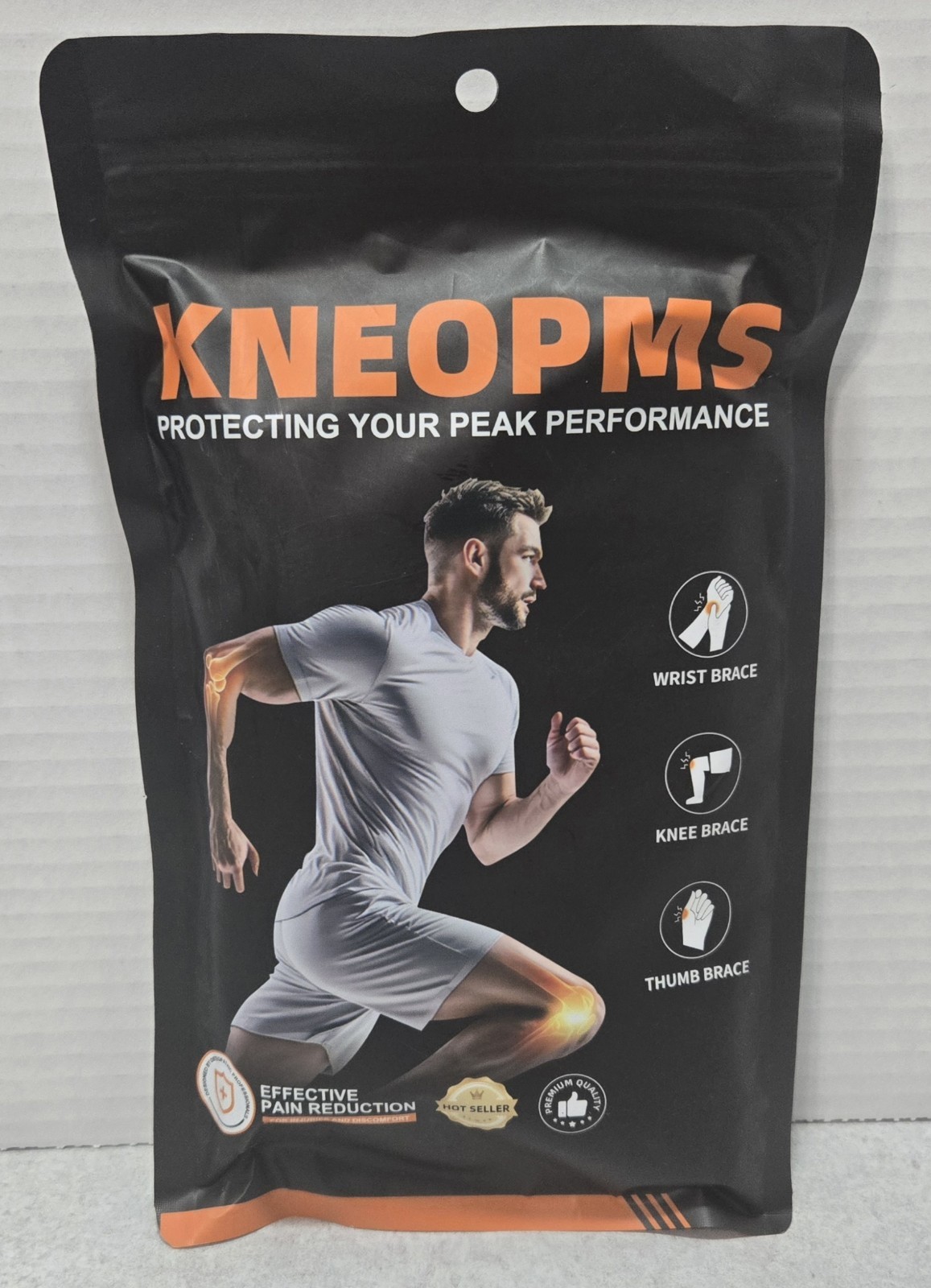 KNEOPMS Wrist Support Brace – Carpal Tunnel Black L/XL Left / Open Box