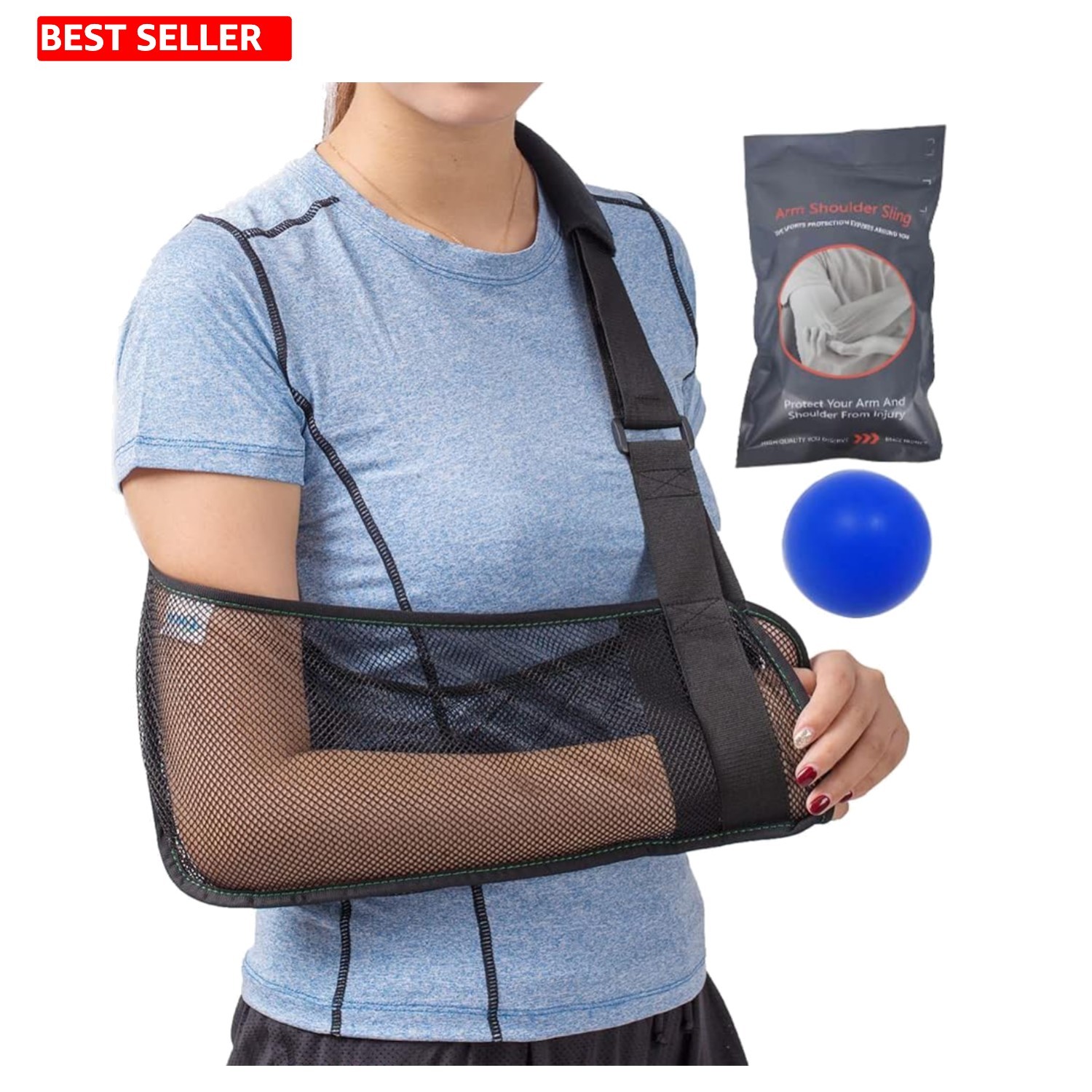 Adjustable Shoulder Sling for Torn Rotator Cuff – Universal Fit for Men & Women