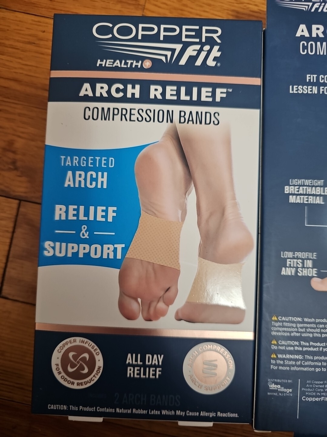BRAND NEW Copper Fit Copper Infused Arch Relief COMPRESSION BANDS ONE Size