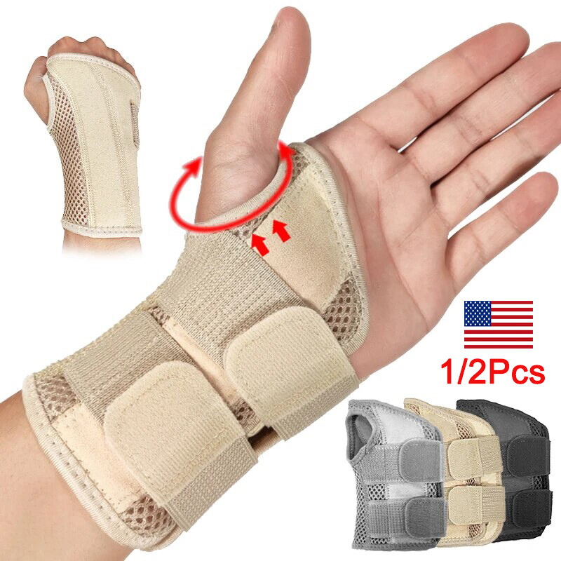 Wrist Brace Support Hand Sprain Carpal Tunnel Arthritis Sport Running Left Right