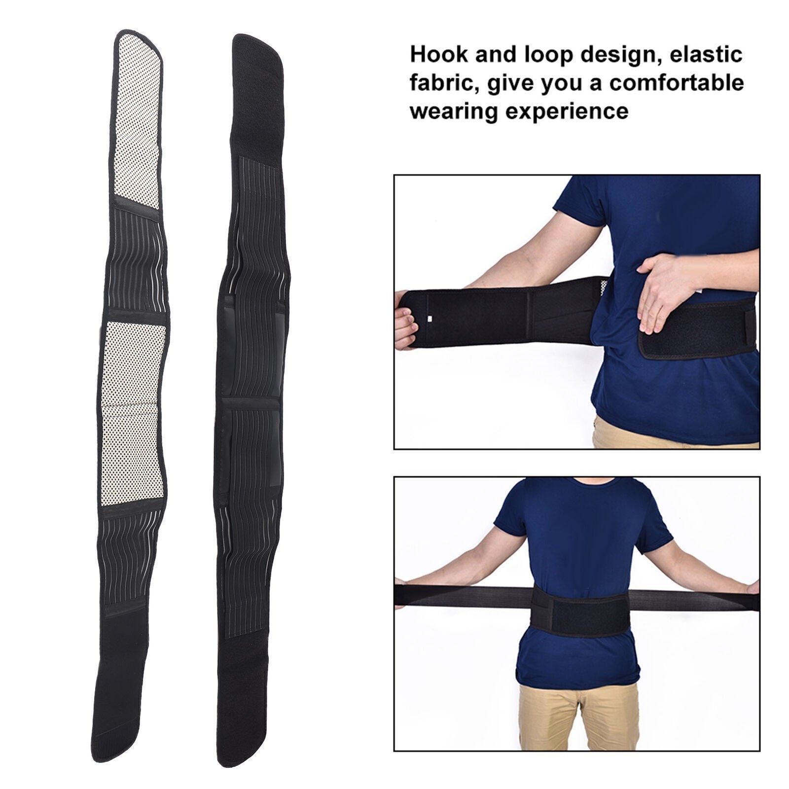 Spontaneous Self heating Adjustable Hook & Loop Waist Protector Lumbar Support