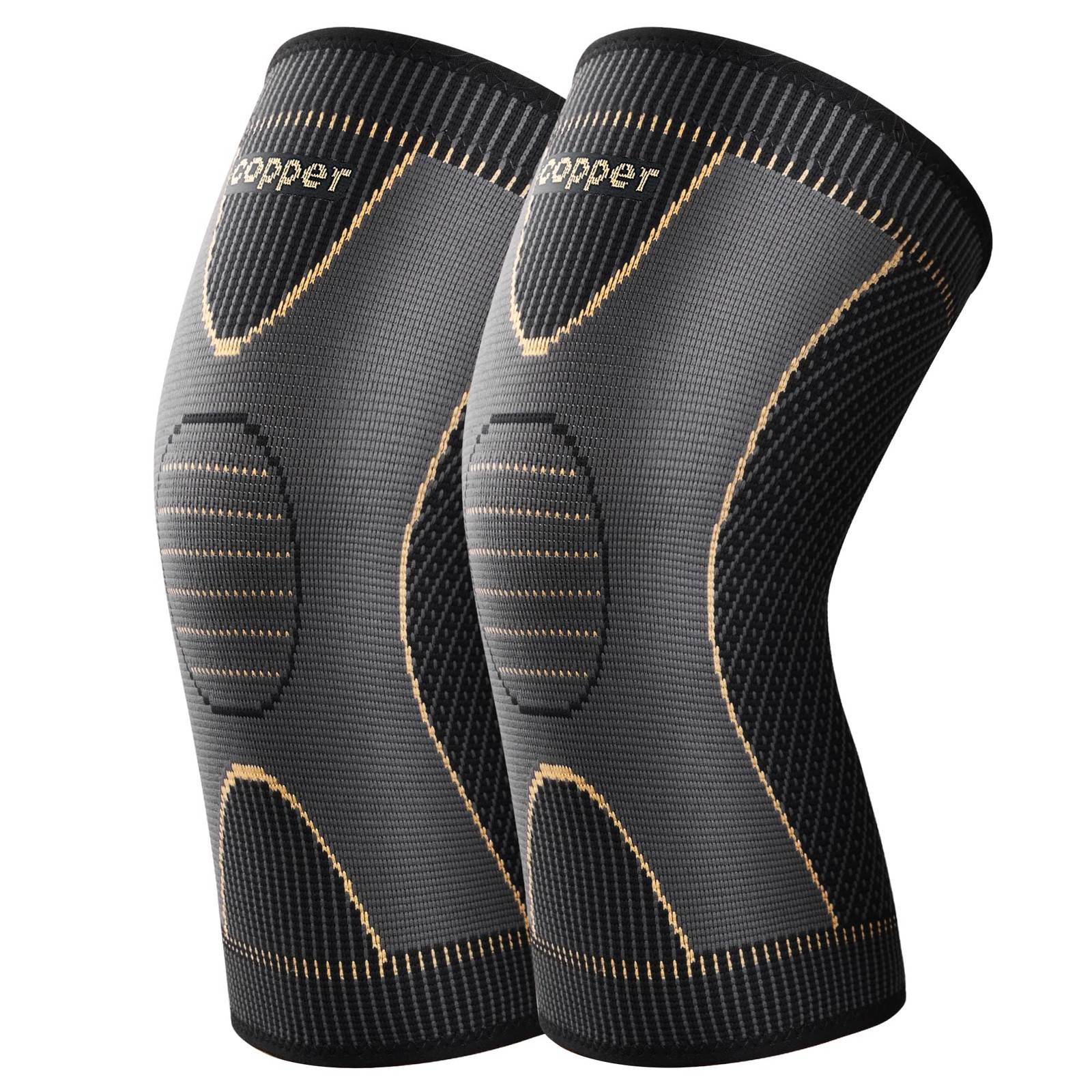 2 Pack Compression Knee Sleeves Knee Brace Support for Running Basketball Gym