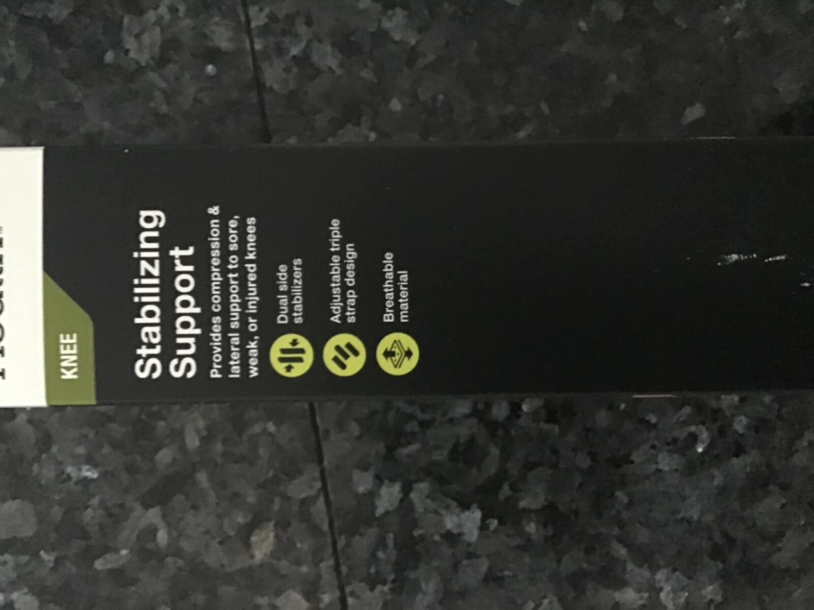 1 Stabilizing knee support , one size , unopened , brand new