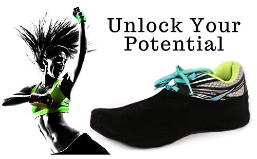 Pretty PS Simple PSDancersBlk Shoe Covers for Dancing – 1 Pair, 2 Socks, Black