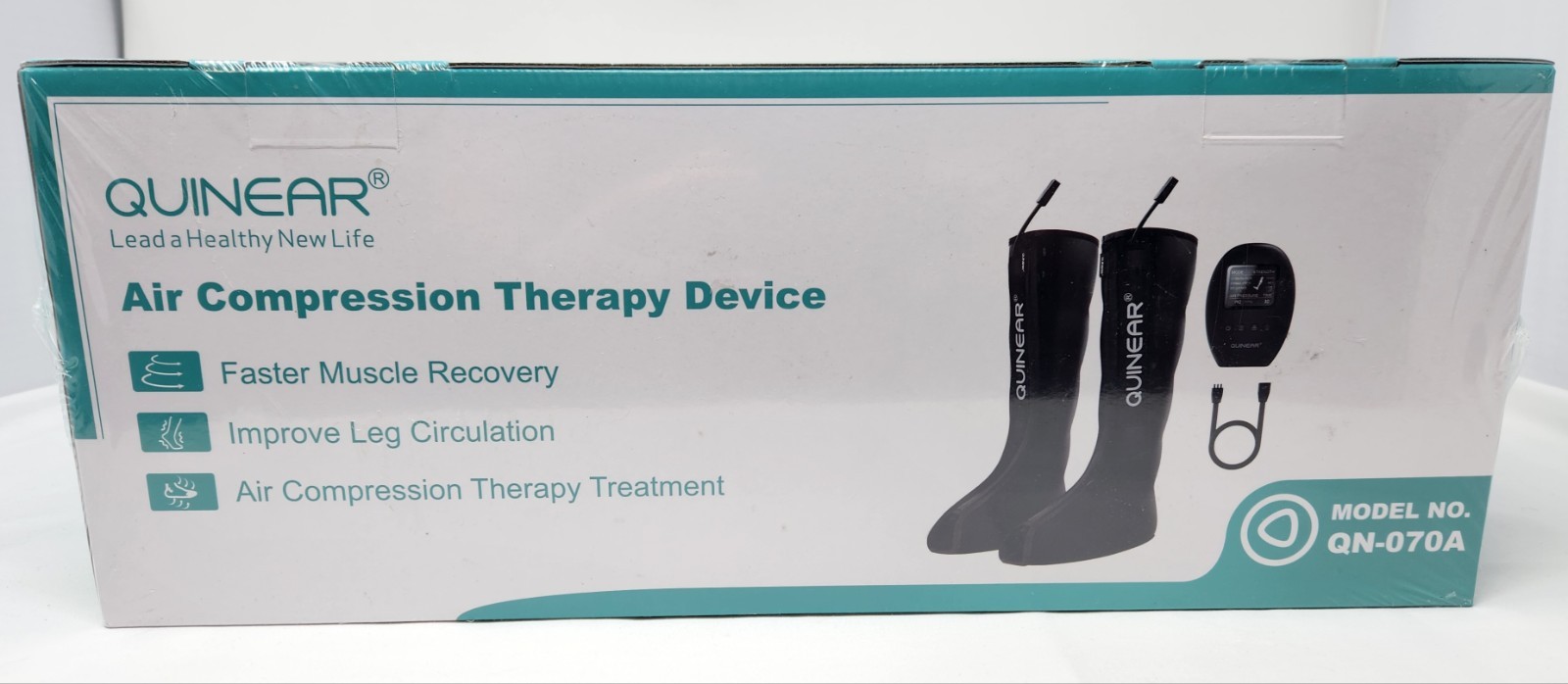 QUINEAR Air Compression Therapy Device QN-070A Leg Recovery Boots – New