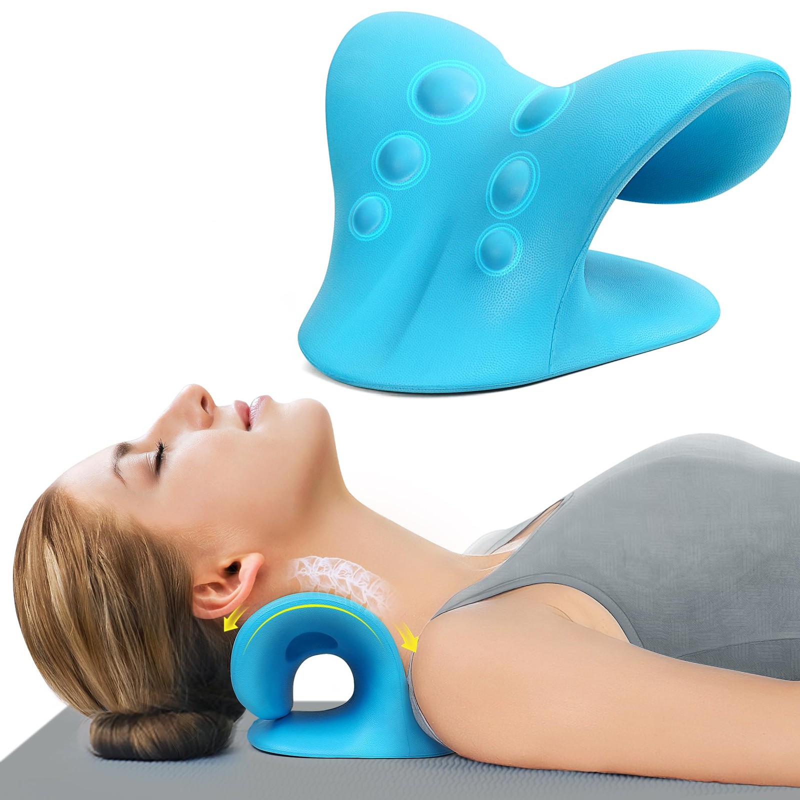Neck Stretcher for Pain Relief, Neck and Shoulder Relaxer Cervical Traction Devi