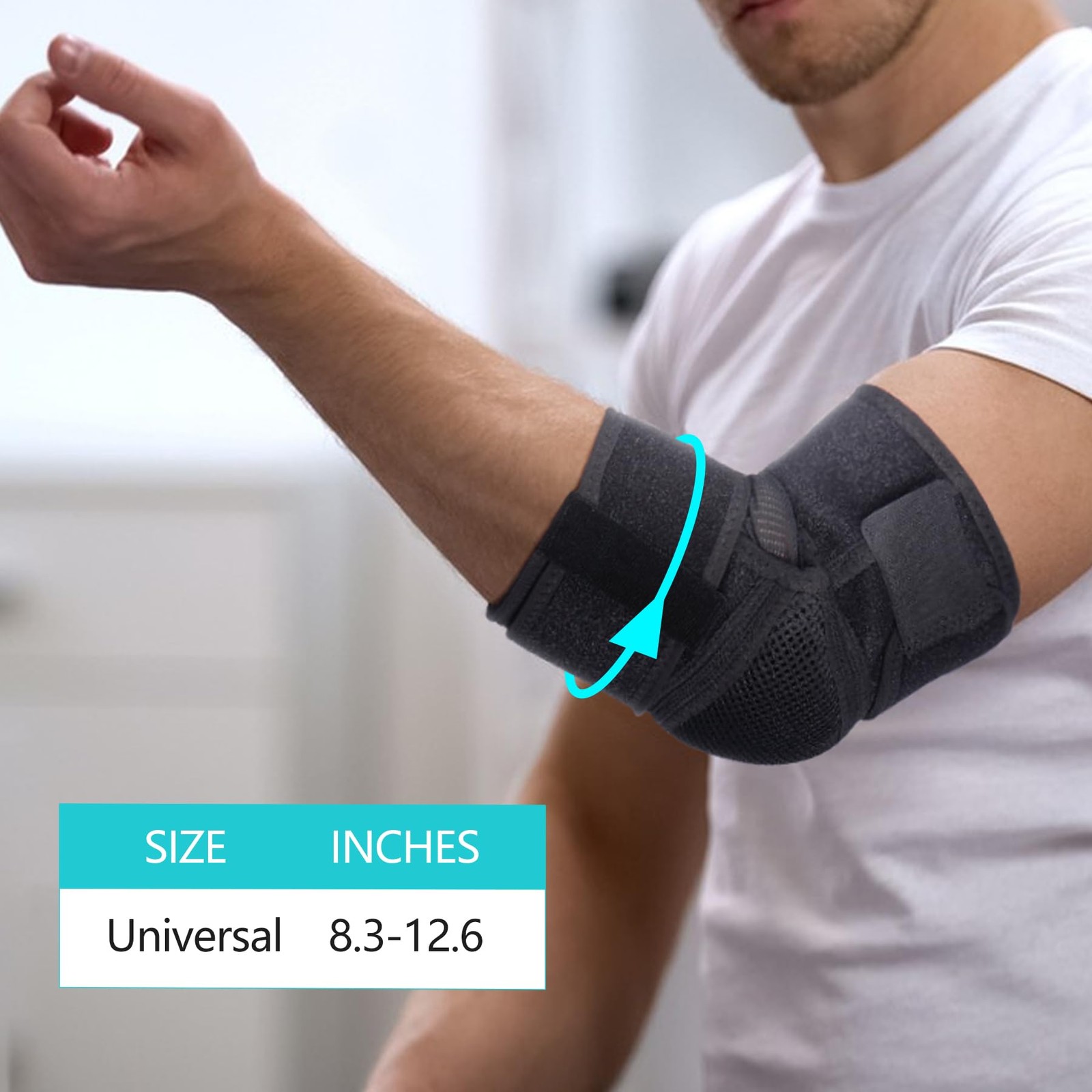 Cozyhealth Elbow Brace for Tendonitis Women Men, Tennis Sport – Black