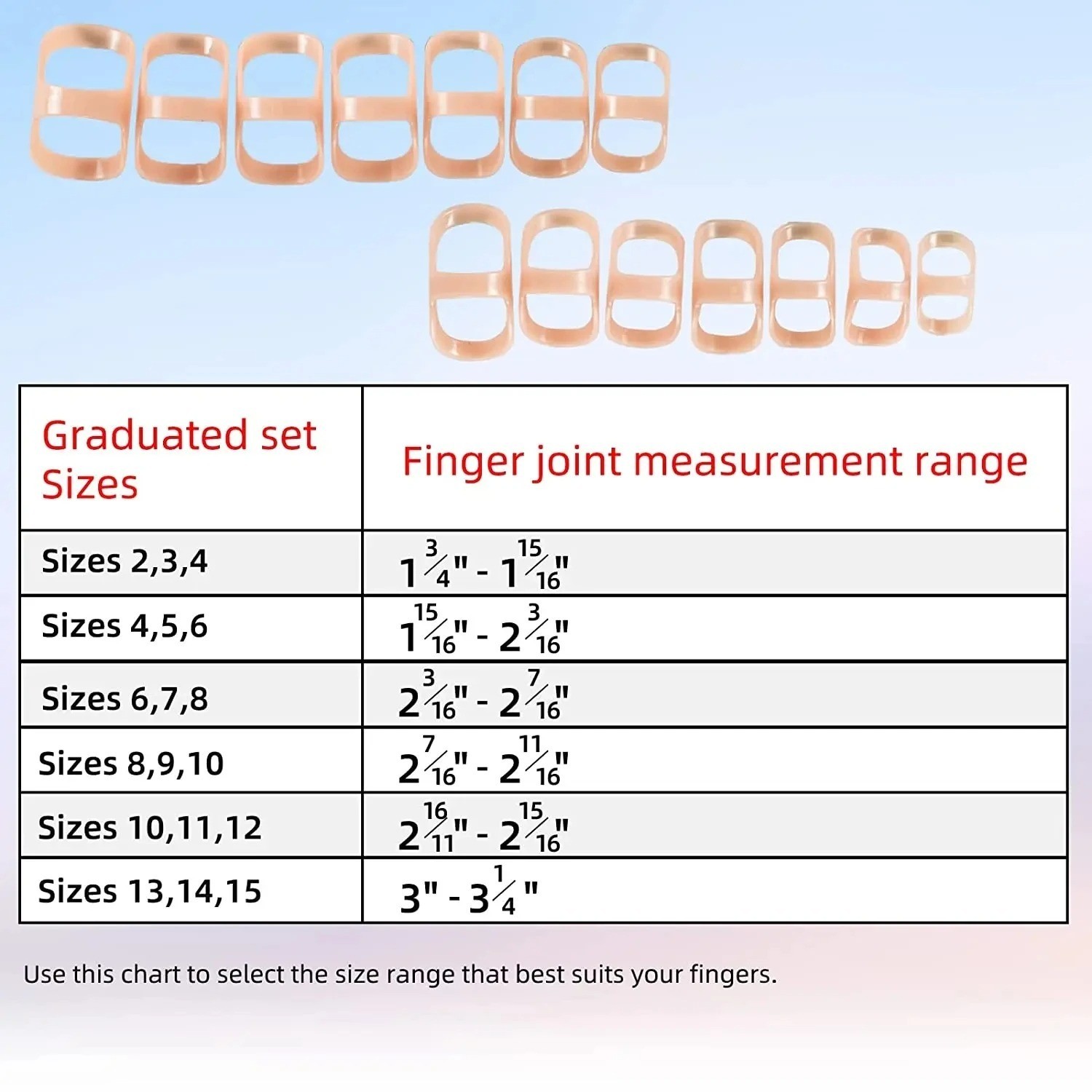 3PCS Oval Finger Splints Trigger Finger Kit for Size 2,3,4,5,6,7,8,9,10,11,12 US