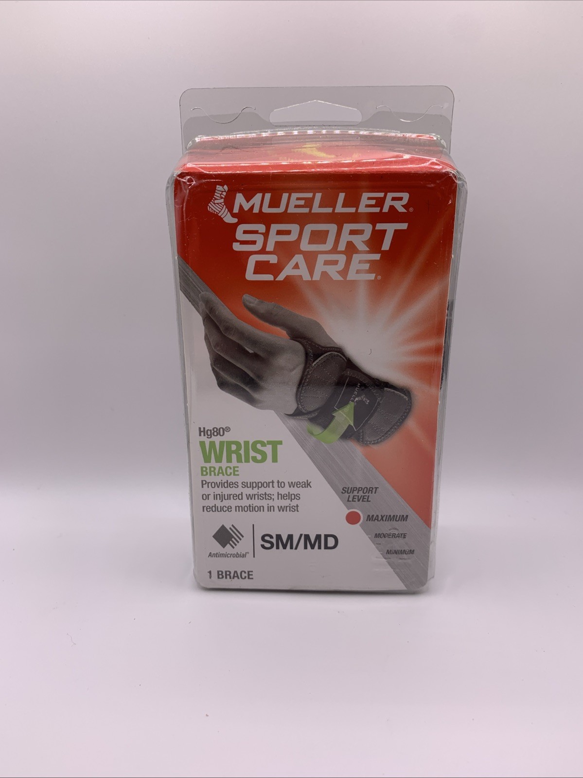 Mueller HG80 Premium Wrist Brace – Black/Gray Size Small/medium