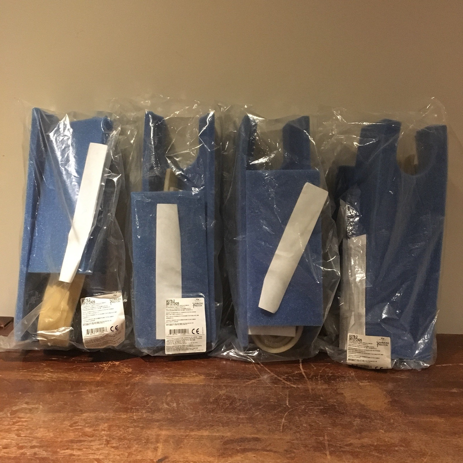 (4x) Sammons Preston A378-2 081272426 Rolyan Extra Wide Rep. Foam Insert Straps