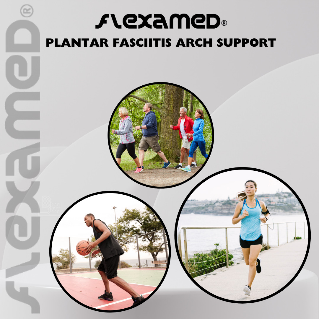 FlexaMed Neoprene Adjustable Arch and Plantar Fasciitis Support Wraps