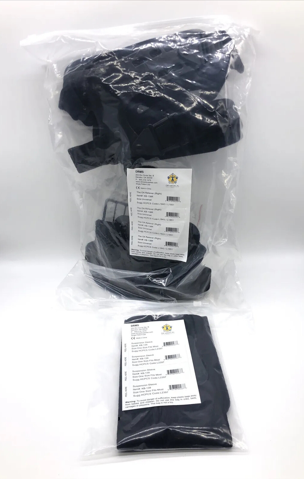 Dr Medical DRMS KB-138R OA Reliever (Right Side) & KB-139 Suspension Sleeve