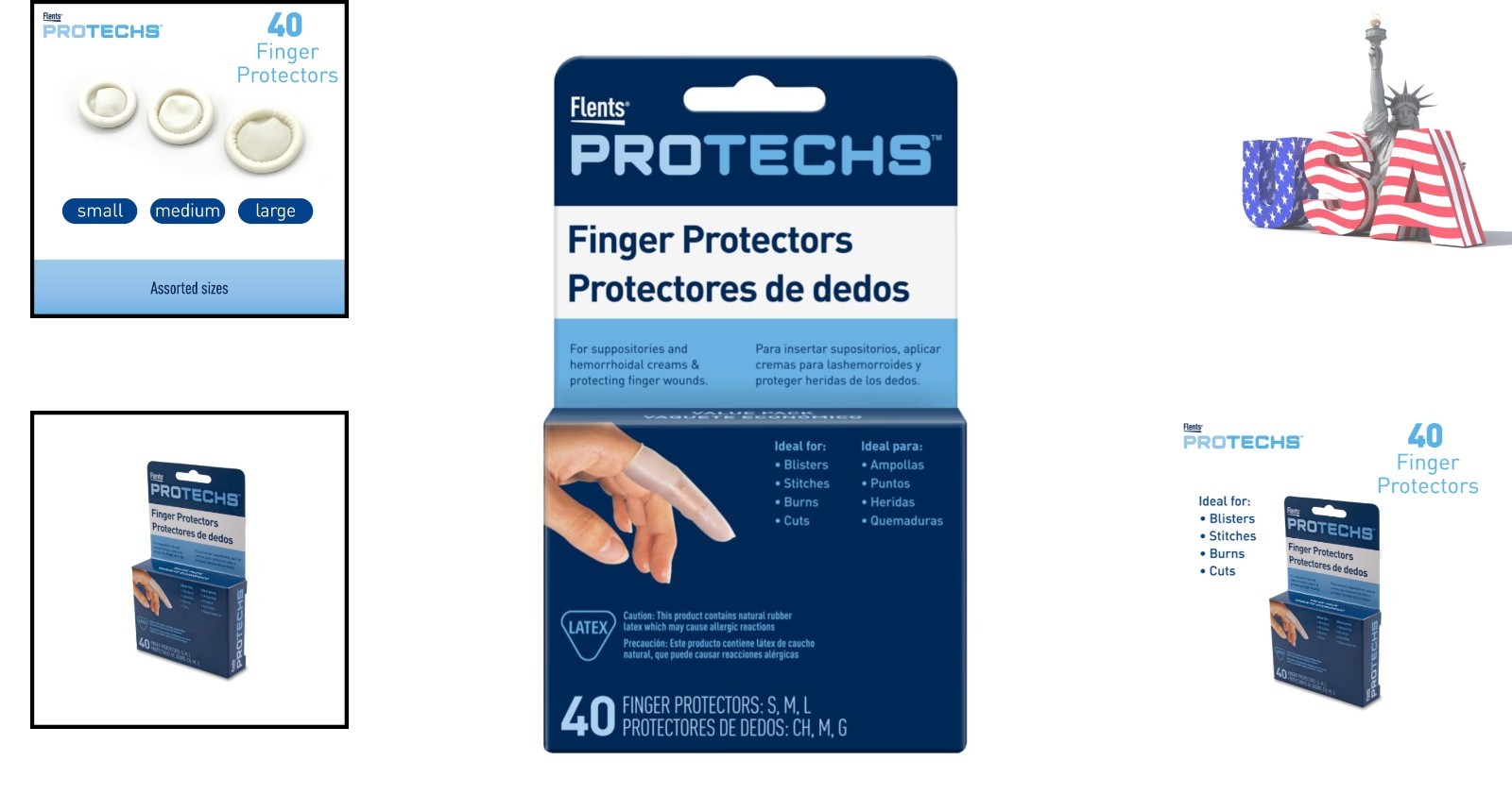 Multipurpose Finger & Toe Protectors – 40 Durable Rubber Cots for Protection