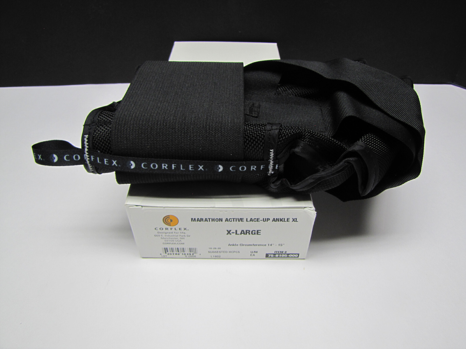 Corflex Marathon Active Lace-Up Ankle Stabilizer Wrap Support Brace XLarge L  R
