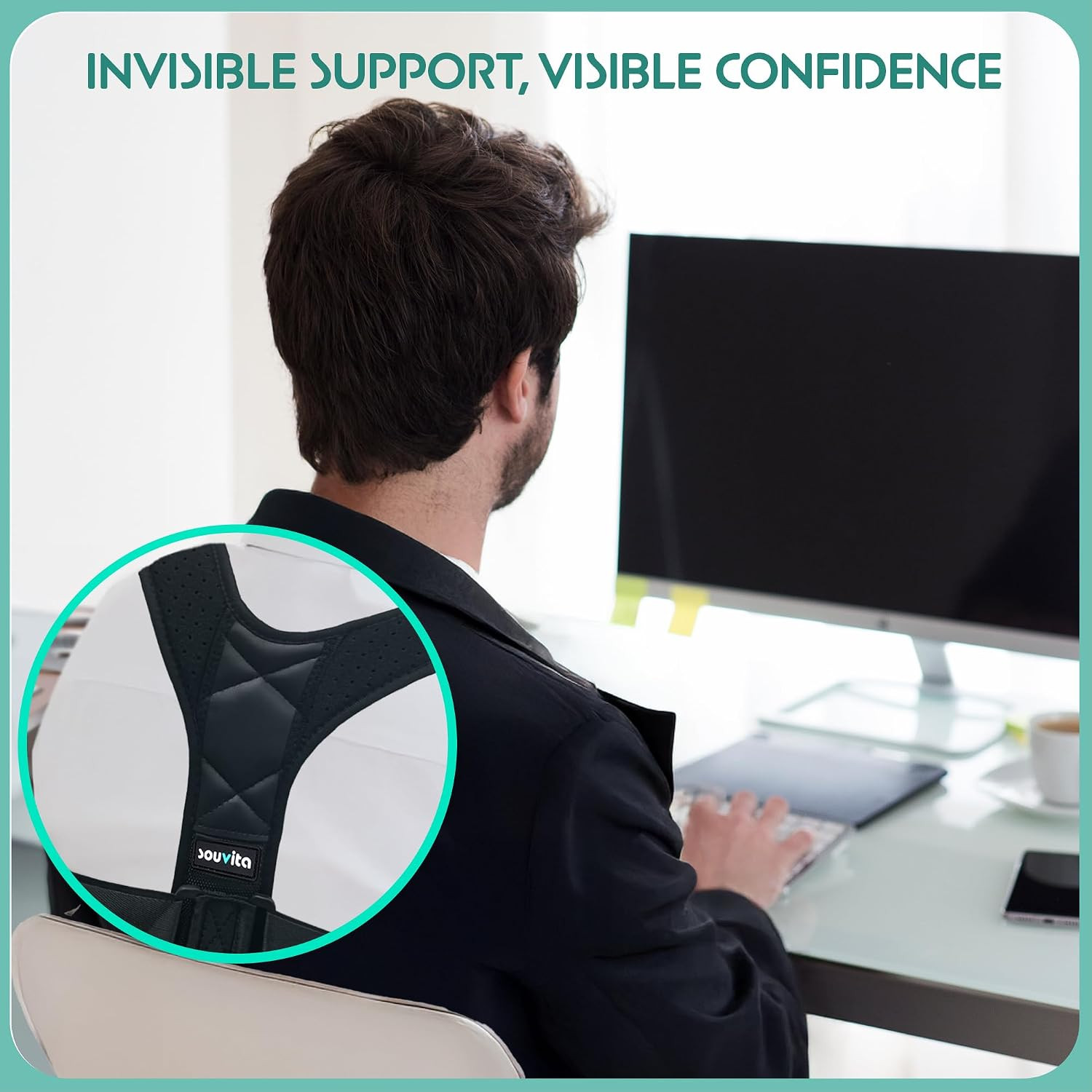 Posture Corrector for Women & Men – Fully Adjustable Back Brace Posture Correcto