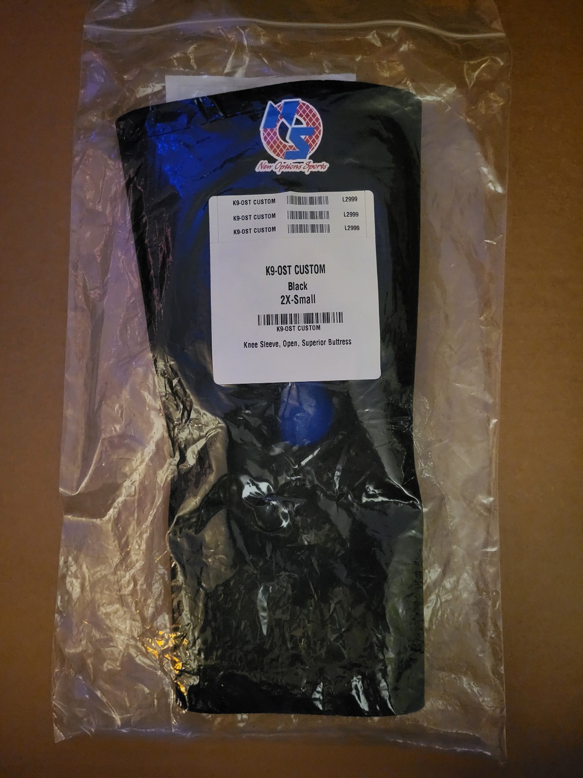 New Options Sports K9 OST Custom 2X-Small Knee Sleeve – Brand New In Package