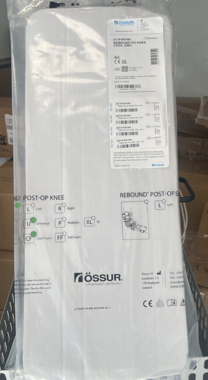 New OSSUR Rebound Post-Op Universal Fit Knee Brace Cool Foam – Brand New
