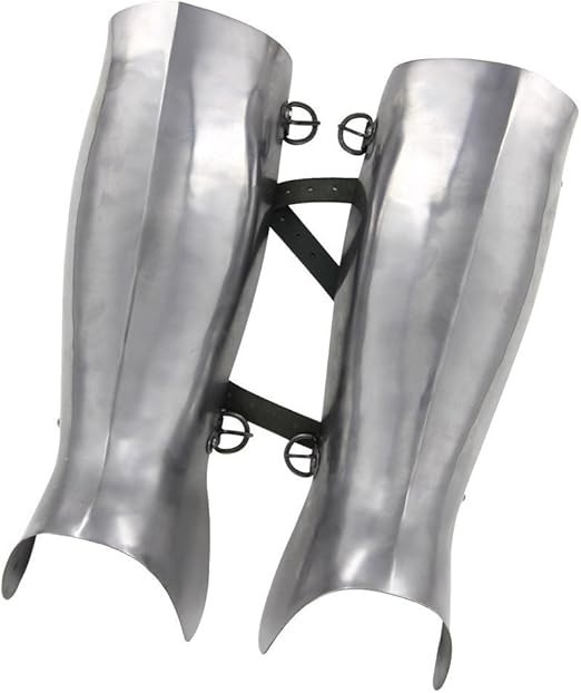 Ancient Greek Greaves Protective Medieval 18g Functional Leg Armor Rustic