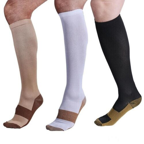 Best Graduated Compression Socks (3 Pairs) Black S-XXL 15-20mmHg Men’s Women’s