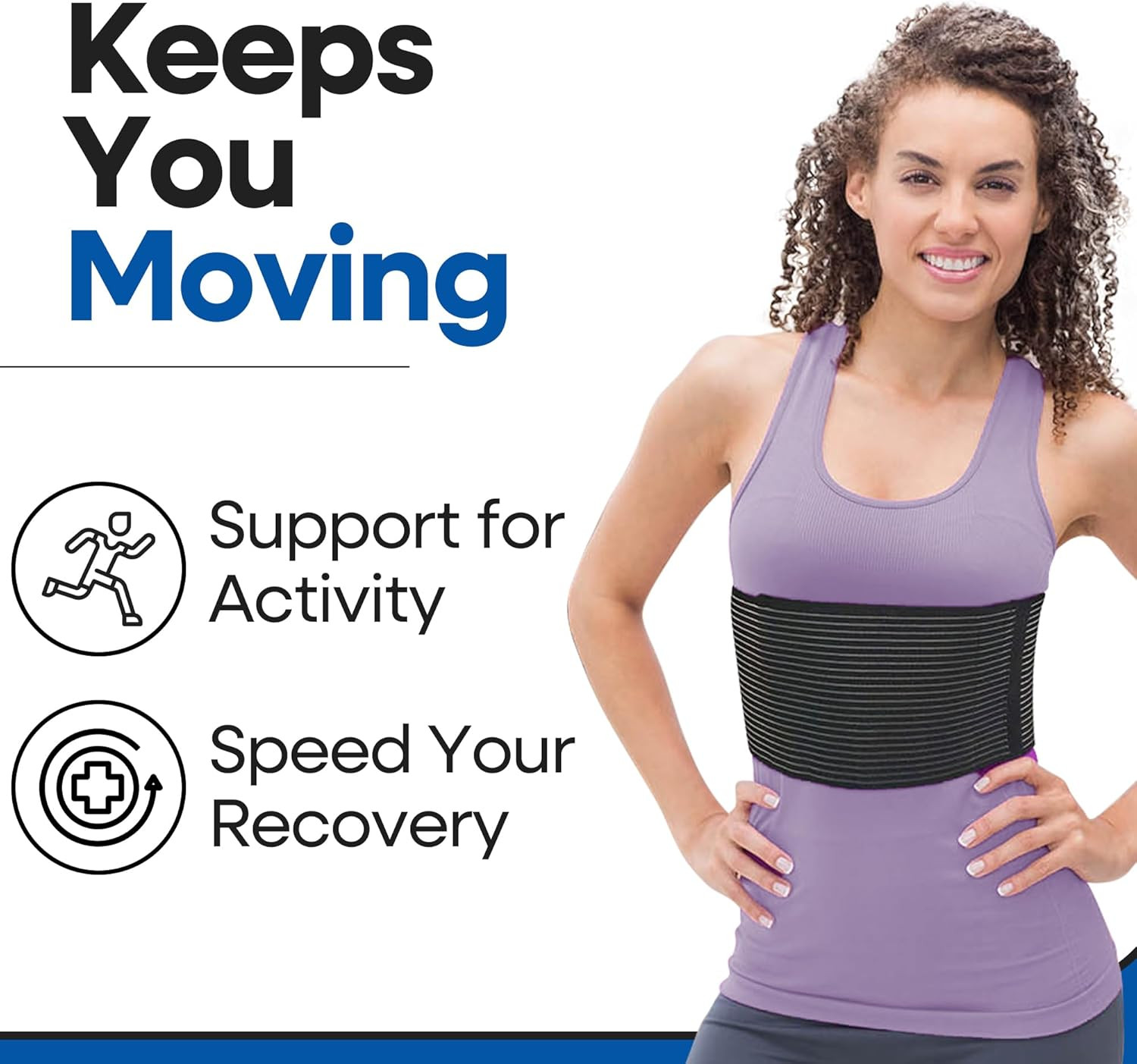 Rib Brace Rib Wrap | Chest Binder to Reduce Pain | Chest Compression Support Bel