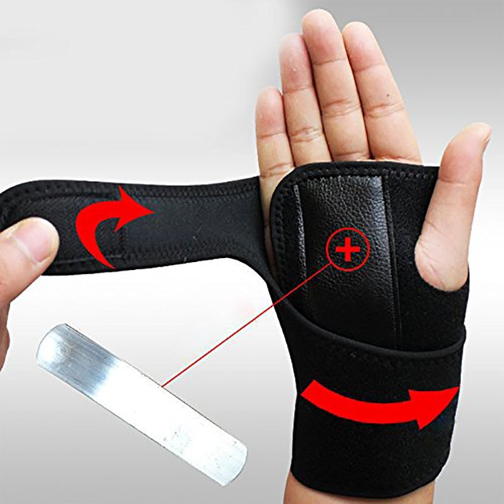 Feisuo 1 Pair Night Wrist Sleep Support Brace – Fits Both Hands Small, Black