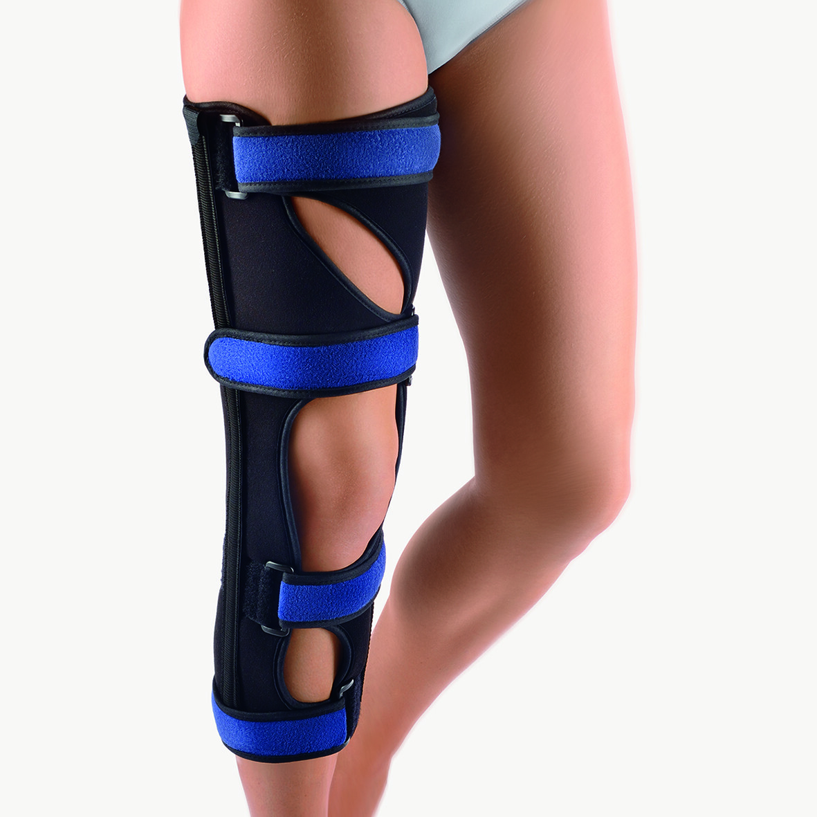 BORT Knee Immobilizer Brace, Adjustable Secure Comfort Post Op Knee Orthopedic