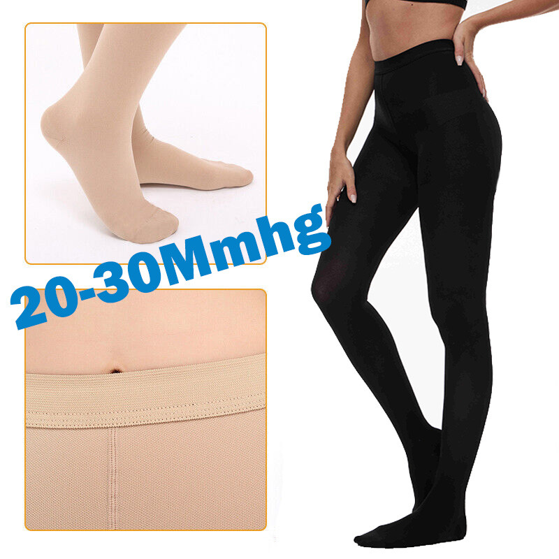20-30 mmhg Compression Pantyhose for Women Stockings Support Hose Plus Size