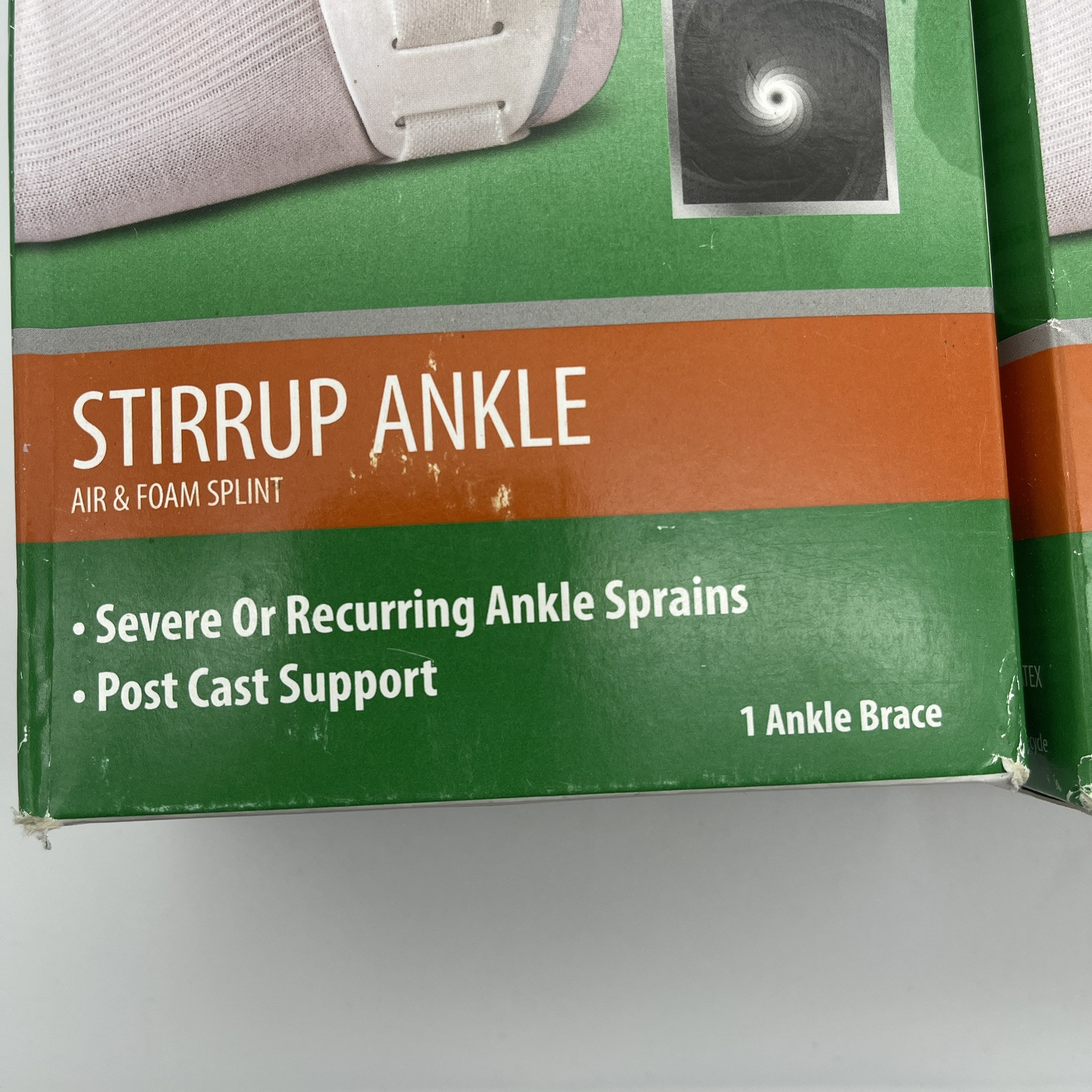 2 x Medline ORT27200D Curad Universal Air and Foam Ankle Stirrup Splint