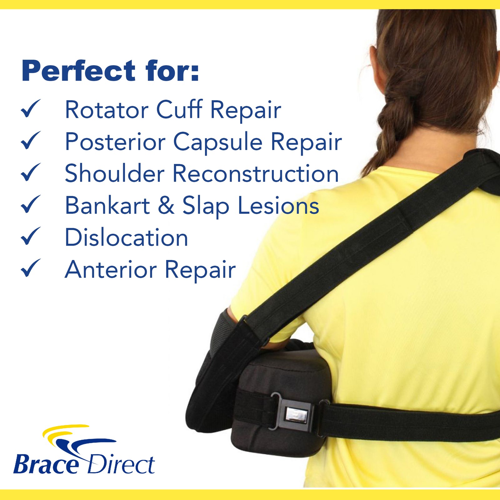 Shoulder Immobilizer with Abduction Sling for injury support