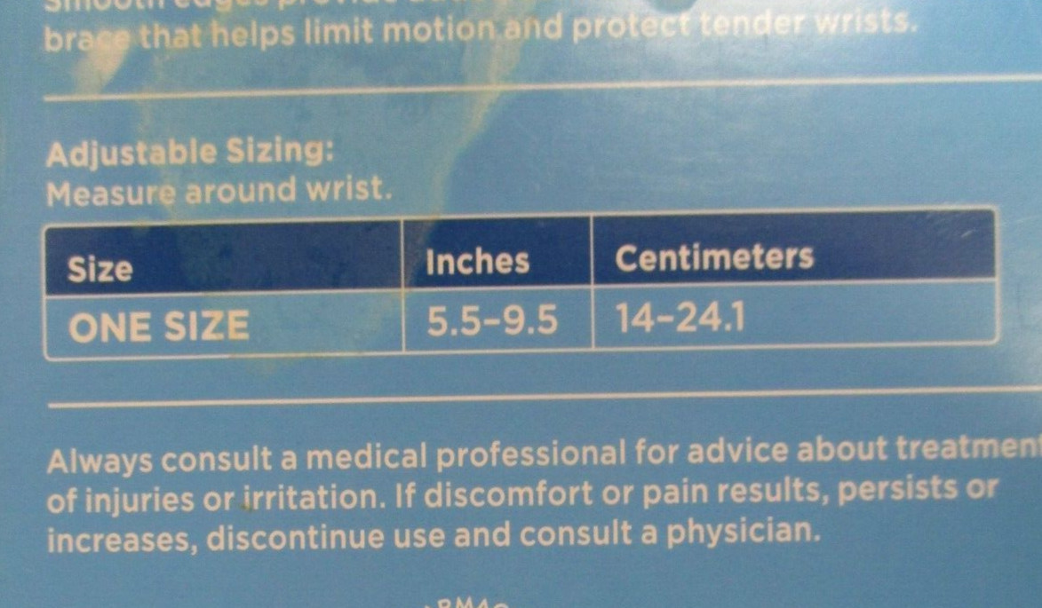 Walgreens Wrist Brace Moderate Support Adjustable One Size Left or Right