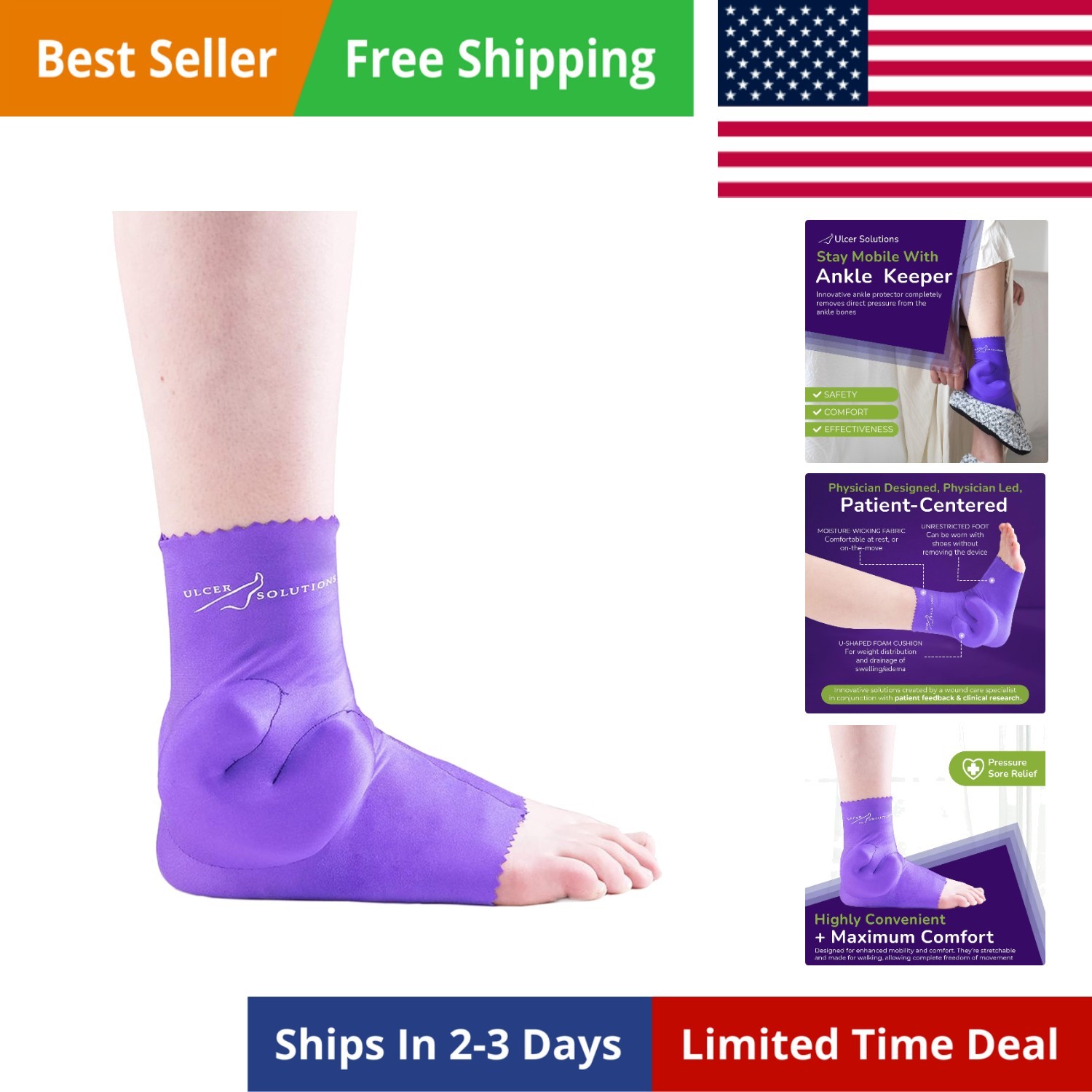Ankle Keeper – Physician-Designed Ankle Protector for Pressure Sores, Offload…