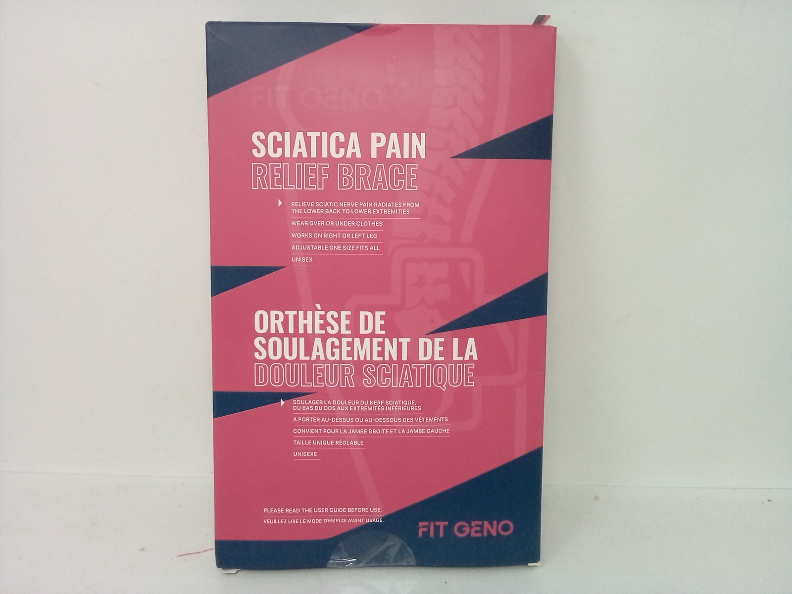 Fit Geno Relief Brace+Sciatica Pain Relief Brace Right & Left Leg One Size.