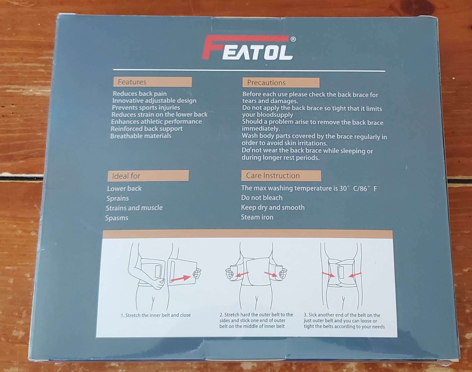 Featol Adjustable Back Brace Size 3XL Brand New in Box