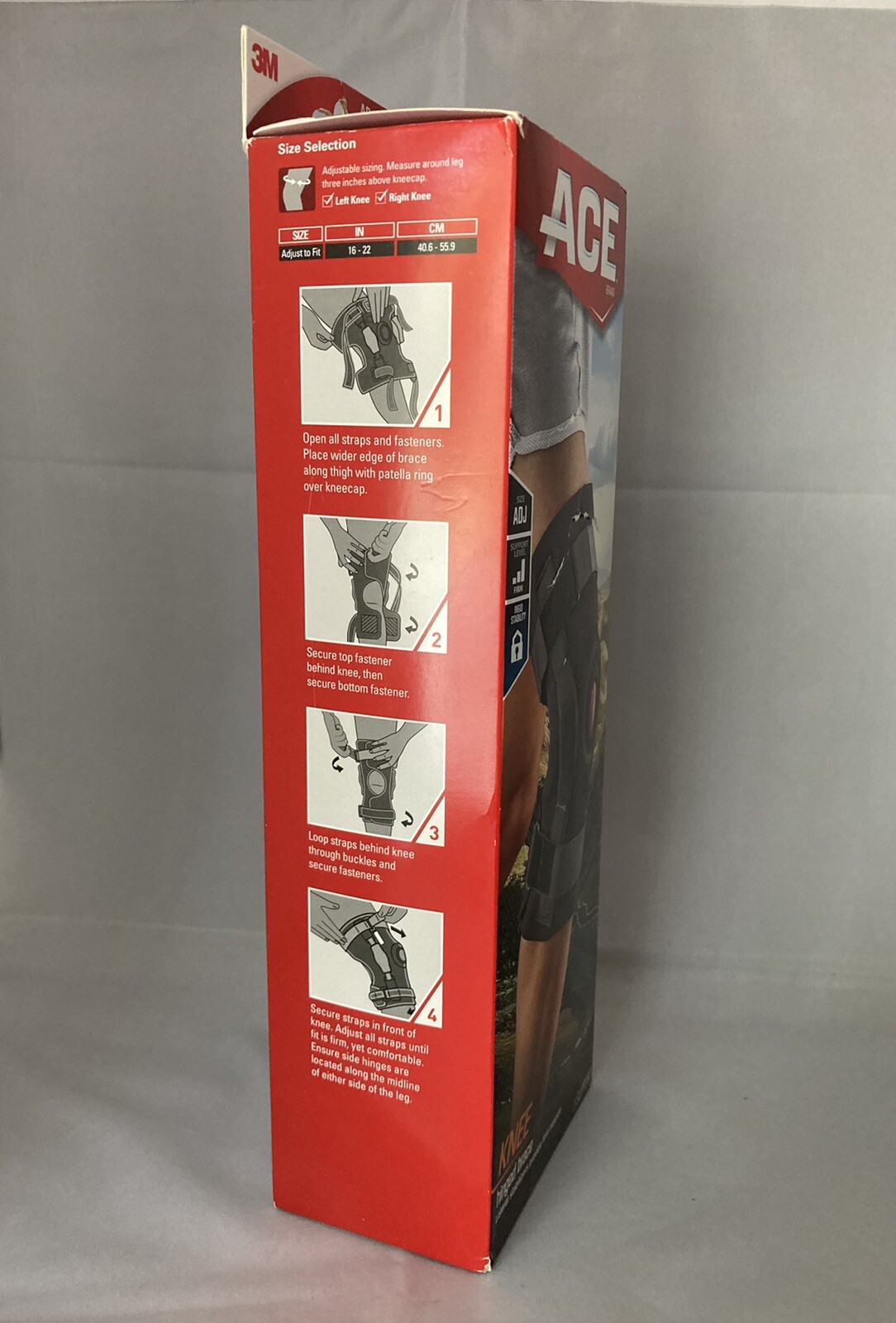ACE Knee Hinged Brace adjustable Lateral Stabilizers provide firm support 209600