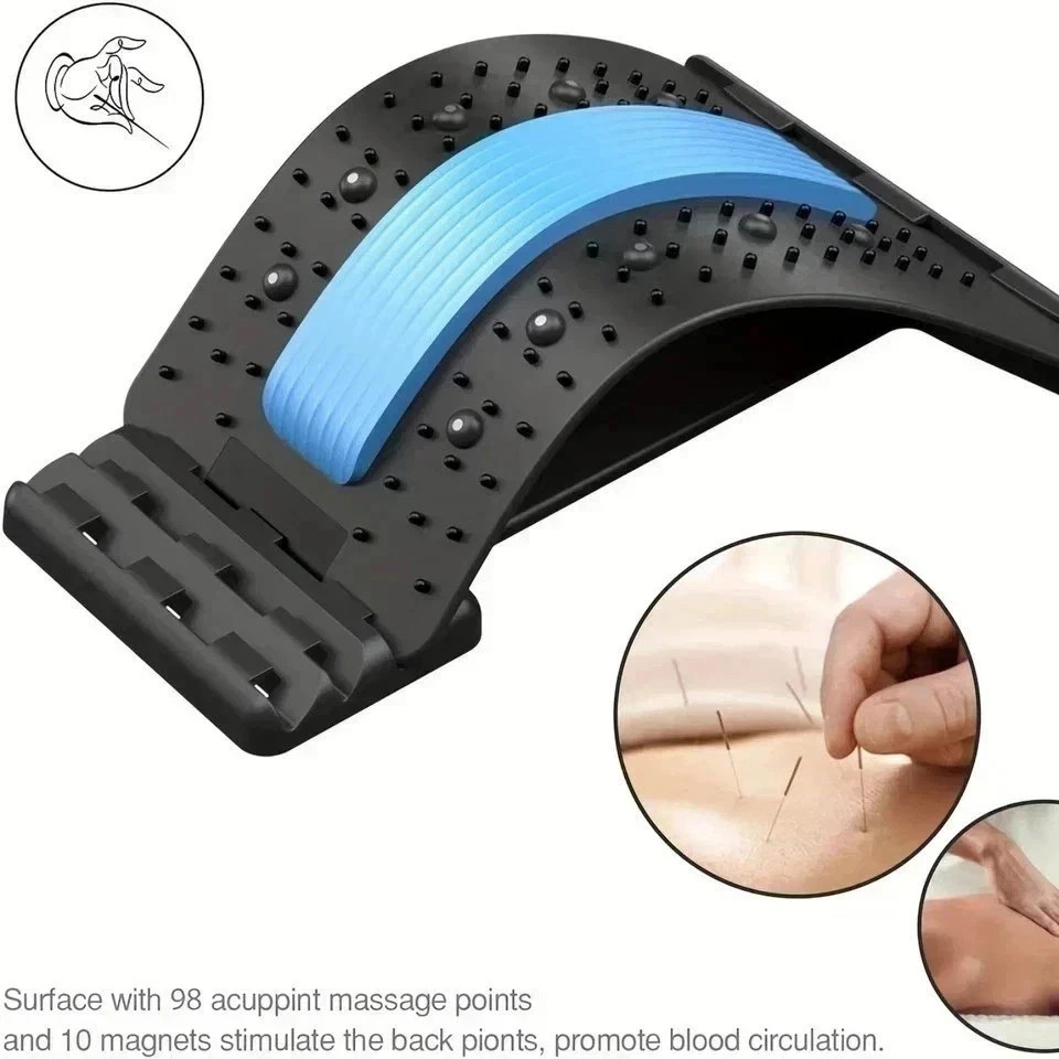 Back Stretcher Spine Board Pain Relief Lumbar Support Corrector Adjustable Ortho