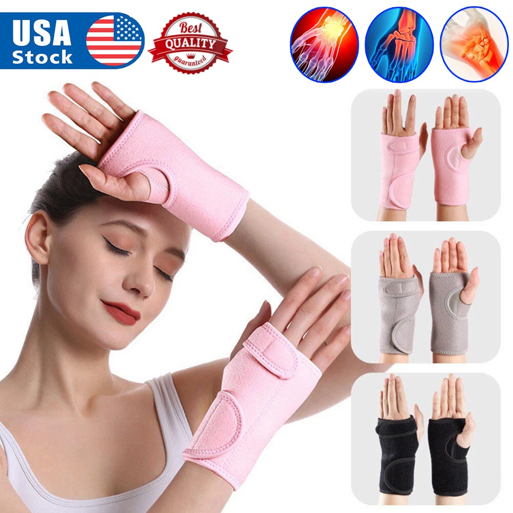 2× Wrist Brace Carpal Tunnel Wrist Splint Night Support Pain Relief Women Men US