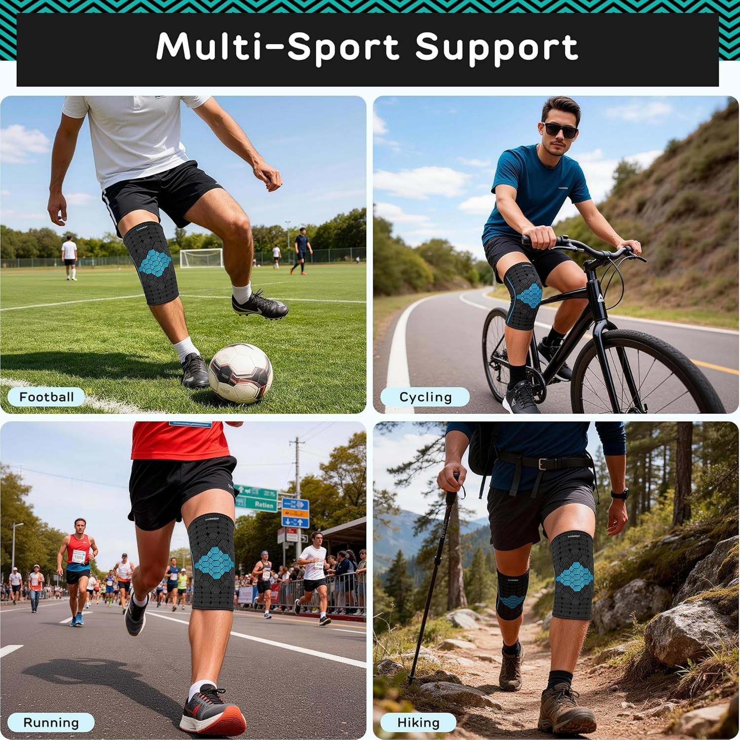 XXL Compression Knee Brace for Men & Women – Unisex Sports & Arthritis Support