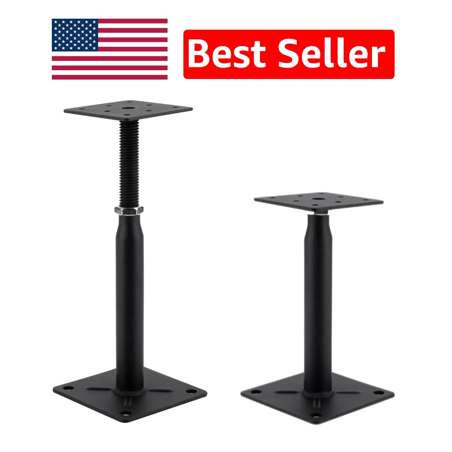 4000 lb Capacity Adjustable Support Jack – Ideal for Floor Leveling 7″-10″