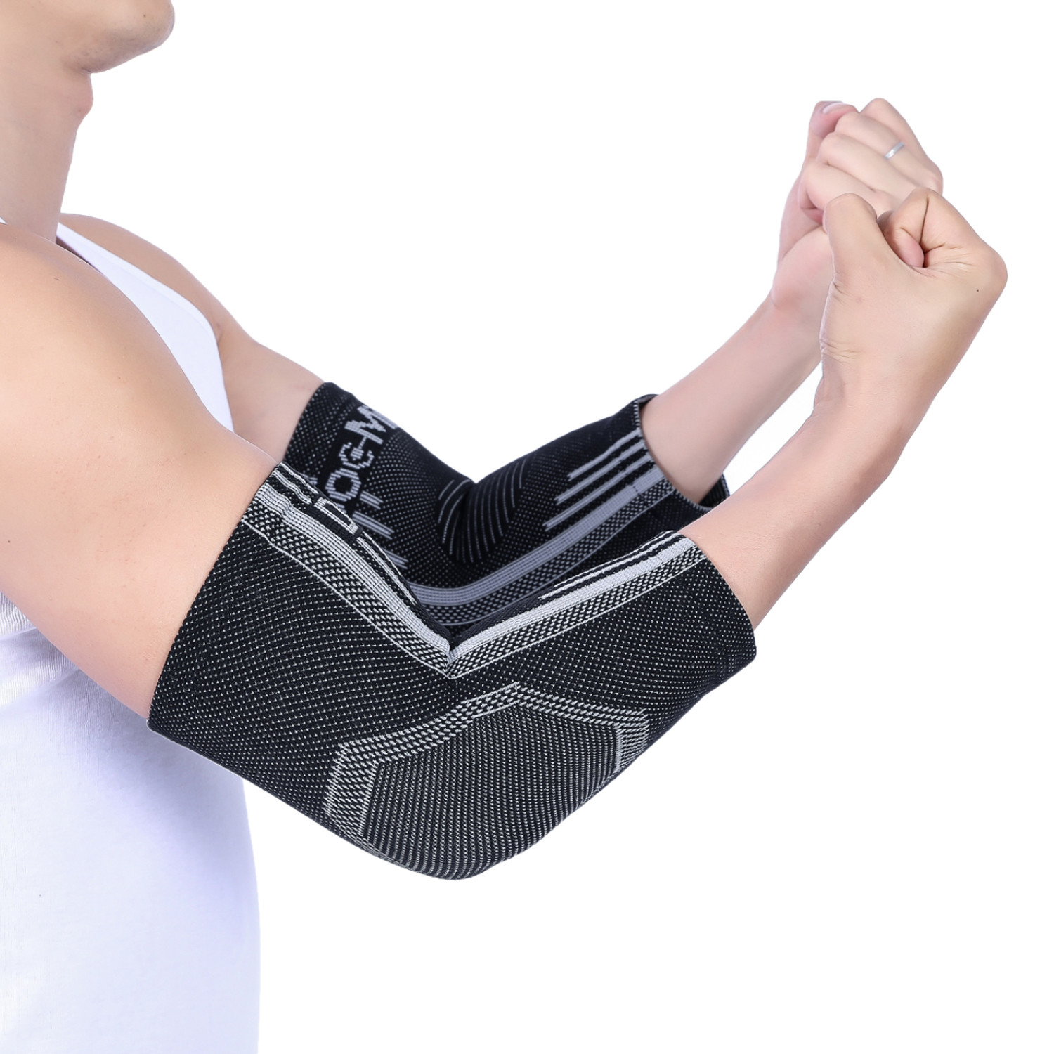 Doc Miller Elbow Compression Brace Sleeve Arm & Elbow Support Pain Relief GRAY