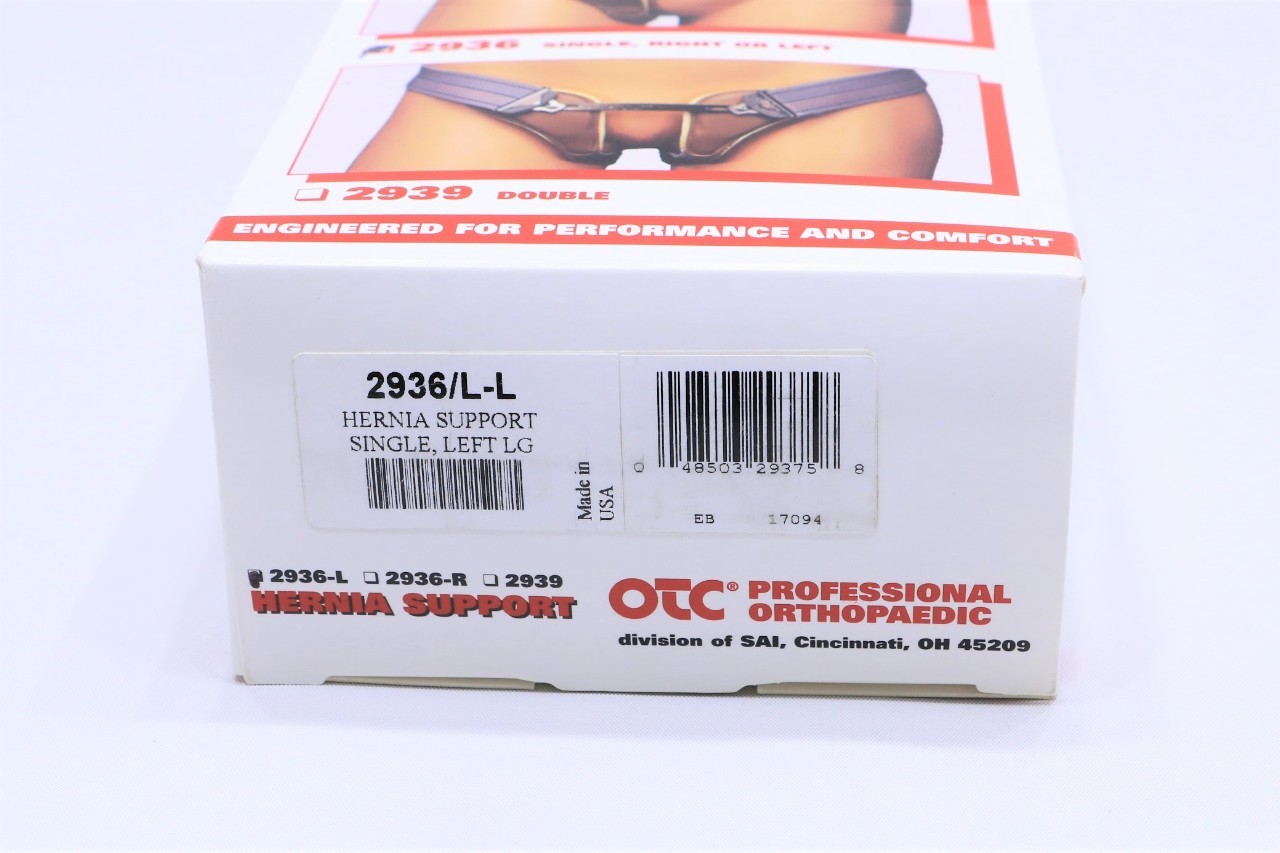 * NEW OTC 2936 SINGLE LEFT LARGE HERNIA SUPPORT