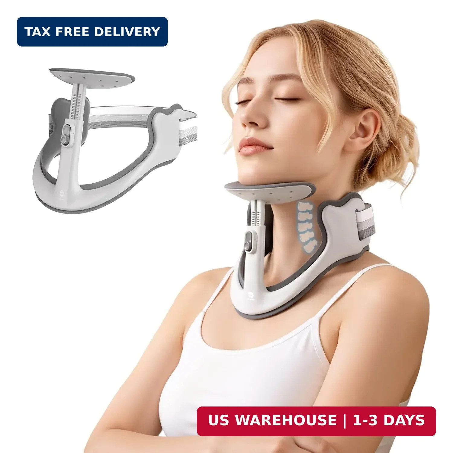 Posture Corrector for Neck & Cervical Spine Alignment – 360° Adjustable Neck Col